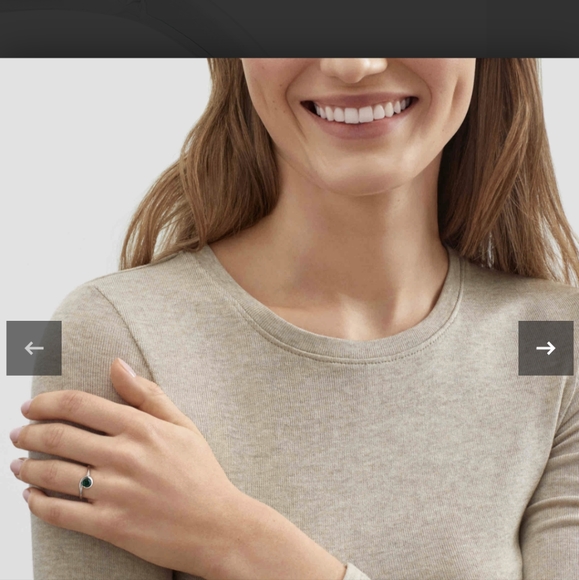 COPY - Silpada sterling silver emerald ring size 5 - Picture 3 of 10